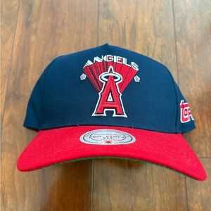BRAND NEW Mitchell & Ness Navy and Red Angels SnapBack Cap
